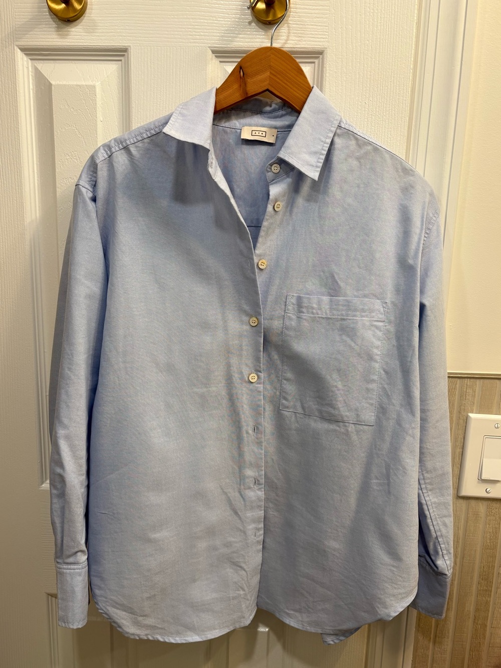 AYR The Deep End Button Down, Oxford Blue, Size S